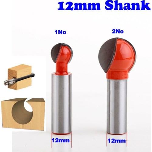 1pc 12mm Shank Round Carving Bit router bit woodworking router bits carbide bit Woodworking cutter Tenon Cutter for Woodworking