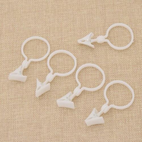 12 PCS Plastic Curtain Buckle Clip Modern Style Curtain Decor Accessories Home Curtains Buckles Rings Supplies