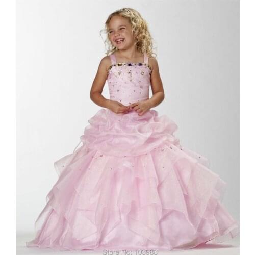 2016 classic pink flower girl DRESS-OCCASION-PARTY-BRIDESMAID-WEDDING-FORMAL-WEAR!! Cute and Lovely ! all sizes from 2-14