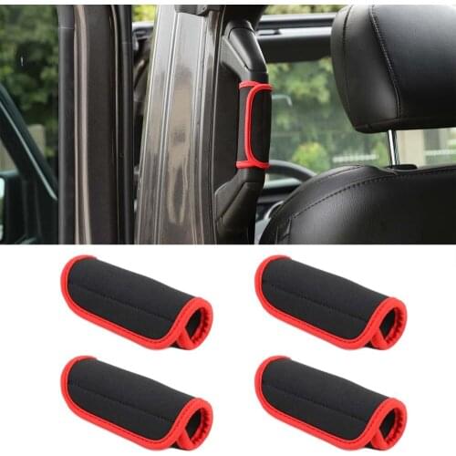 4Pcs/set Car Roof Handle Grab Cover Protective Car Styling For Jeep Wrangler JL 2018+ Auto Car Accessory