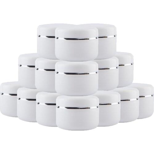 50pcs 100g Empty Cosmetic Jar 100ml Portable Plastic Face Cream Box Lipstick Pot Refillable Container Bottle