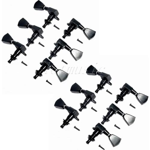 6 x 6 Black Guitar Machine Heads Tuning Pegs Tuners For Electric Guitar Replacement