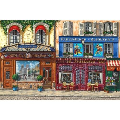 JMINE Div 5D Paris Street Coffee diner Full Diamond Painting cross stitch kits art High Quality Scenic 3D paint by diamonds
