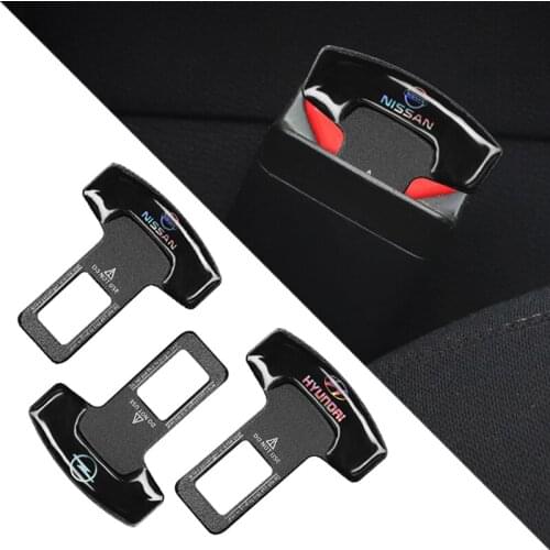 Auto LOGO Safety Belt Buckle Socket Vehicle Mount Bottle Opener For Nissan Qashqai Juke Pulsar Sentra Altima Patrol Micra Rogue