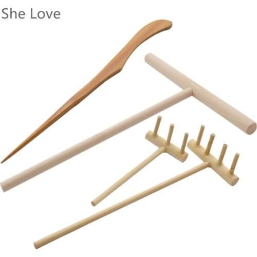 Chzimade 4Pcs/lot Zen Garden Set Meditation Tools Home Decor Relaxation Bamboo Rake Handcrafted Accessories