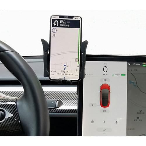 For Tesla Model 3 Car Mobile Phone Holder Wireless Charging Storage Glasses Phone Bracket Interior Modification Car Accessories