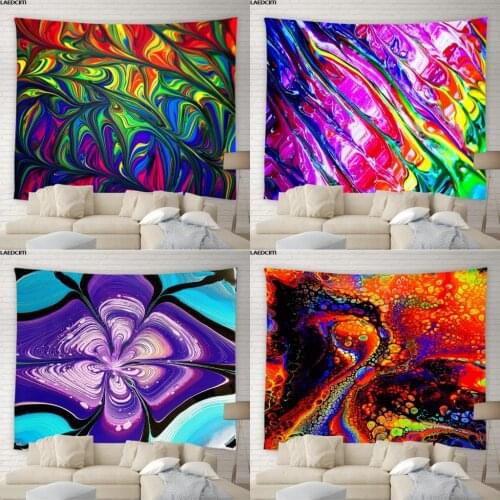 Hippie Tapestry Psychedelic Colorful Abstract Pattern Aesthetics Background Wall Hanging Living Room Bedroom Exotic Home Decor