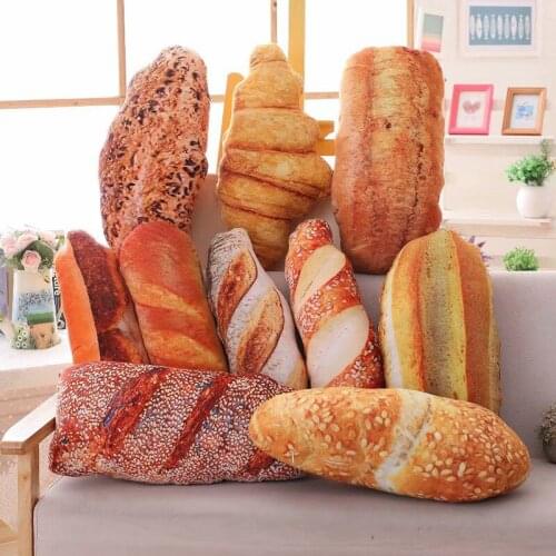 Simulation Bread Plush Toy Croissant Cushion PP Cotton Stuffed Doll Pillow