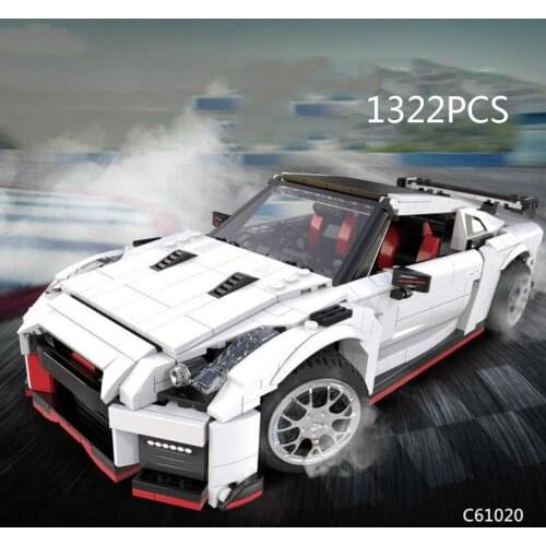 GTR R35 technical 2.4Ghz radio remote control Japan Nissans super sport CAR building block vehicle rc toys brick collection