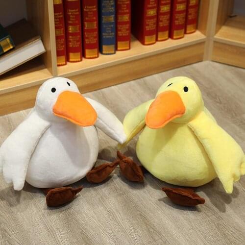 Creative 18/35/55CM Cheering Duck Plush Toys Cartoon Cheer Up Animal Stuffed Doll Childrens Cute Gift Kids Birthday Present