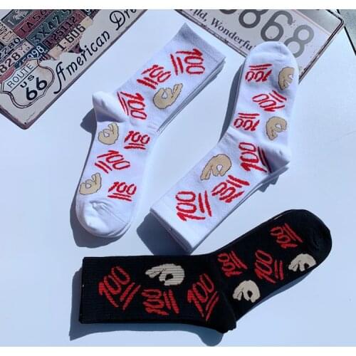 Okay Full Marks Credit Fashion Crew Socks OK Gesture 100 Cotton Sock High School Colleges Street Sports Good Exam Well All Right