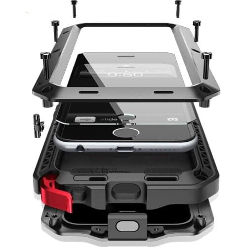 Outdoor Heavy Duty Doom Armor Shockproof Metal Case For iPhone12 11 MAX XS XR X 7 8 6 6S Plus 5 SE 5S Dustproof Protection Cover