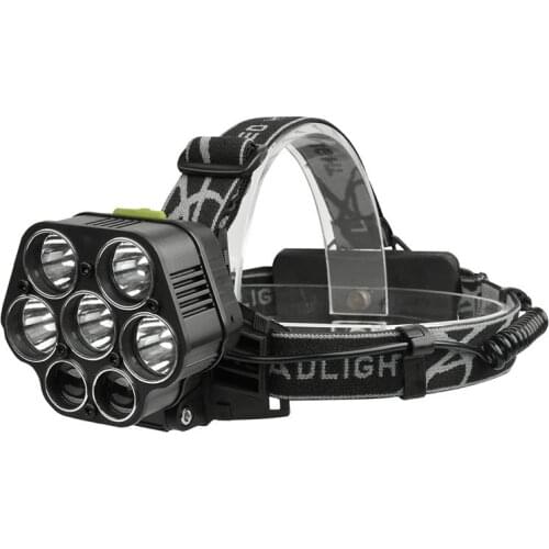 T6 + XPE red, white, blue and green four light source strong light headlamp USB charging outdoor fishing headlamp