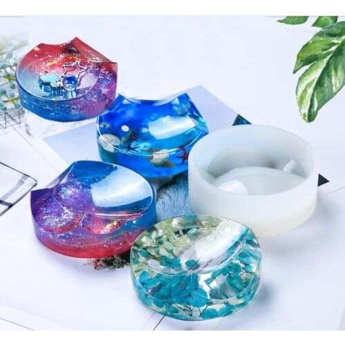 New Transparent Silicone Mould Dried Flower Resin Decorative Craft DIY Storage table ashtray Mold epoxy resin molds for jewelry