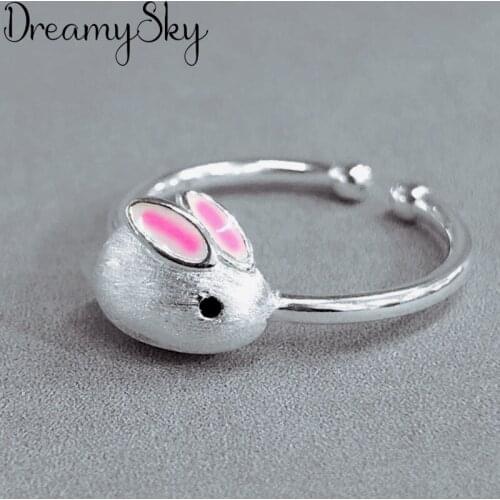 New Rabbit Rings for Women Lady Punk Vintage Open Antique Rings