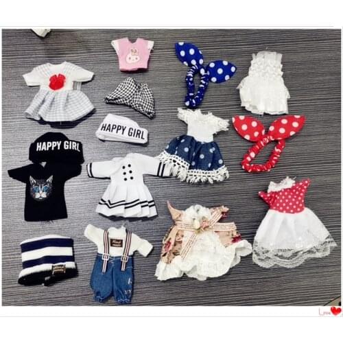 New 1/12 Doll Clothes for 16cm BJD Doll Fashion Dress Skirt Outfit General Dress Toys for Girls Accessories Gift Dress Up Toys