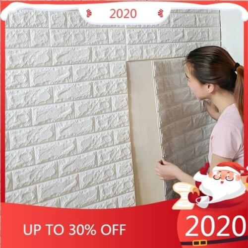 PE Foam Decorative 3D Stone Brick Wall Stickers for Living Room Home Decor Kids Safty Mural Self Adhesive DIY Wallpaper