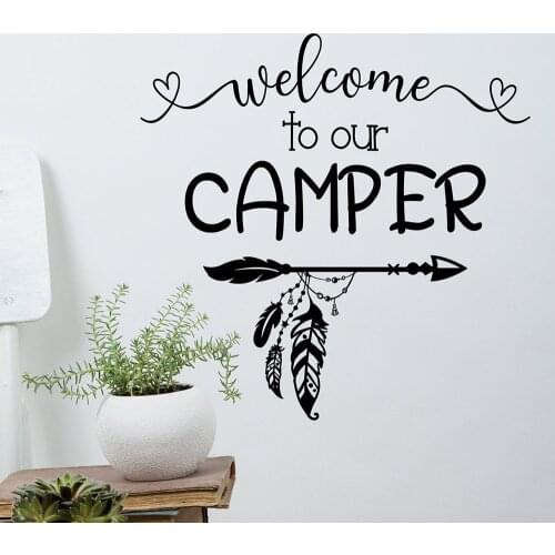 Drop Shipping Camper Self Adhesive Vinyl Wallpaper Decor Living Room Bedroom Removable Vinyl Decals