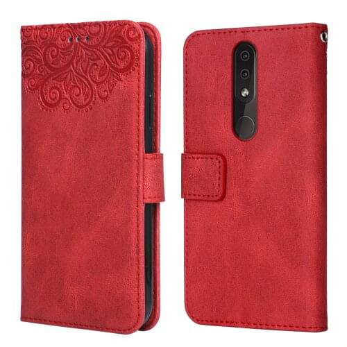 Luxury Leather Case for NOKIA 4.2 Flower Embossing TA-1184 TA-1133 TA-1149 Wallet Flip Phone Case for NOKIA4.2