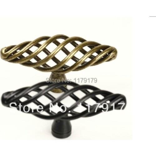 Antique birdcage handle knob bronze drawer dresser knob pull black birdcage kichen cabinet handle knob furniture hardware knob