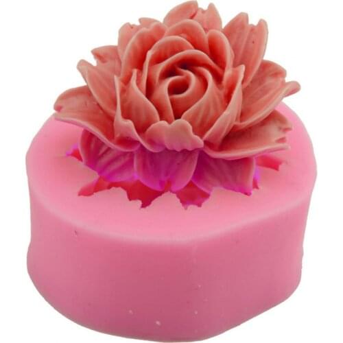 Silicone Mold Non-stick Multifunctional Rose Shape 3D Reusable Fondant Cake Mould for Kitchen