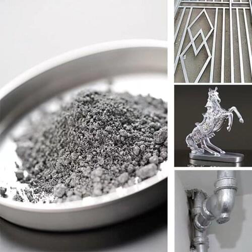 Super Bright Metal Aluminum Silver Powder Pigment for Nail Art Automotive Car Toy Phone Case Plastic Craft Decoration Art DIY