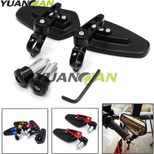 Universal Motorcycle Bar End rearview Mirrors 7/8" for Honda CBR 600 F2 F3 F4 F4i CBR600RR CB1000R CB599 CB600 CBR900RR NC700