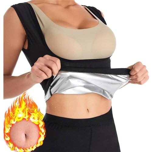 Women Sauna Sweat Vest Polymer Waist Trainer Weight Loss Shapewear Tummy Slimming Sheath Workout Body Shaper Corset Fajas Top