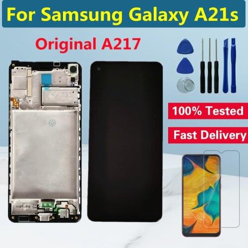 6.5" For Samsung Galaxy A21s LCD Display With Frame Touch Digitizer Screen For Samsung A21s A217 SM-A217 LCD Screen Replacement
