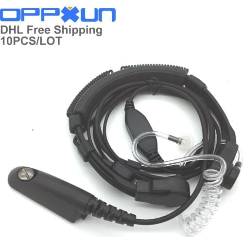 10PCS Adjustable Throat Mic Finger PTT Earpiece For Motorola For GP328 GP338 GP340 GP380 Two Way Radio Walkie Talkie Accessories