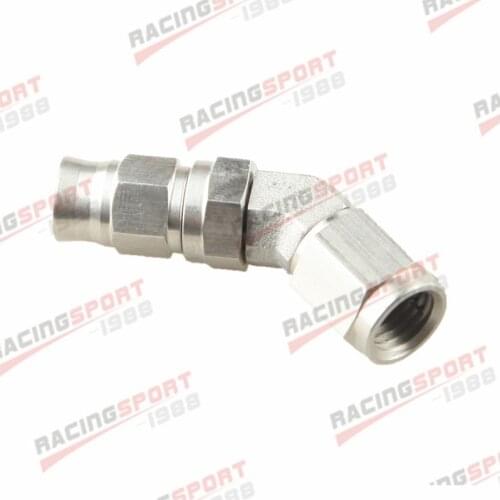 45 Degree AN3 3AN AN-3 Stainless Steel JIC Reusable Swivel PTFE Hose End Fitting