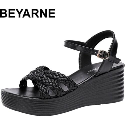 BEYARNE Women Summer Shoes High Heels Gladiator Sandals Women White Sandals Womens Summer Shoes