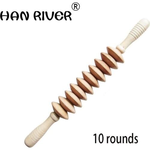 No paint color coarse yoga meridian shaft rod full-body massage stick rolling back massage lamented the waist neck leg wooden
