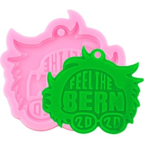 Badge Reel Silicone Mold Epoxy Resin Keychain Molds Pendant Clay Resin Mould Necklace Charms Making Jewelry Moulds