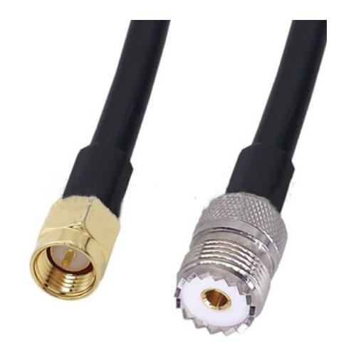 RG58 Cable SMA Male To UHF PL-259 SO-239 Female Jack Pigtail RG58 Jumper Cable