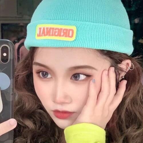 Fashion Letter Knitted Beanie Hat Warm Wool Winter Hats All-Matching Bonnets Casual Beanies Elastic Ski Cap HIP HOP Sport Caps