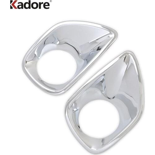 Front Rear Fog Light Cover Trim For Toyota RAV4 RAV 4 2013 2014 2015 ABS Chrome Foglight Lamp Frame Trims Sticker Car Styling