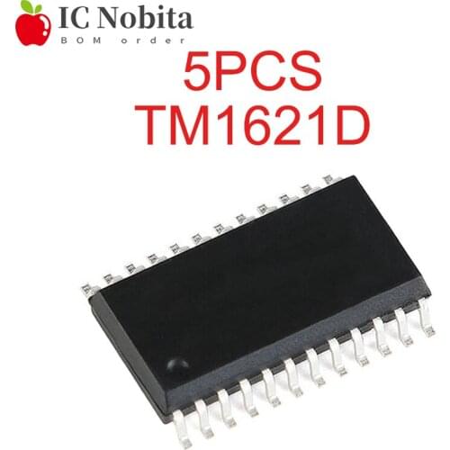 5PCS TM1621D TM1621 SMD SOP24 RAM Mapping 14*4 LCD Driver Chip New Original