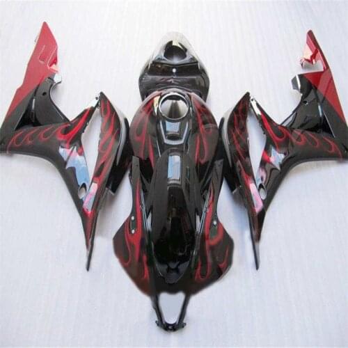 New HOT Injection fairings kits for 600 RR F5 fairing set 07 08 CBR 600RR CBR 600 RR 2007 2008 red black motorcycle parts