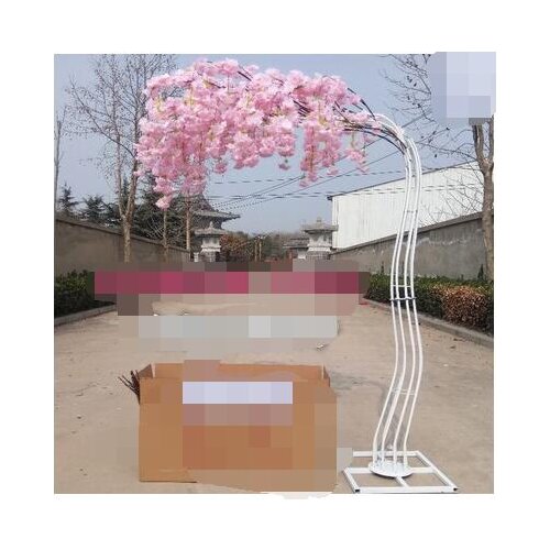 New cherry blossom road wedding simulation cherry tree iron frame cherry tree wedding props decoration teng