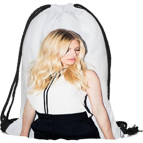 New Fashion Custom Backpacks Katheryn Winnick Printed Drawstring Bags softback Women Girls School Backpack