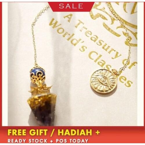 Orgone Pendant Spirit Pendulum For Women Divination Pendant Energy Converter Metal Ling Amethys Purple quartz Crystal