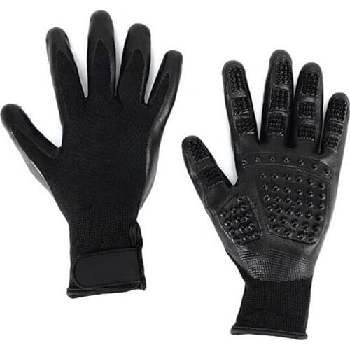 1Pair Animals Grooming Glove for Cats Soft Rubber Pet Hair Remover Dog Horse Cat Shedding Bathing Massage Brush Clean Comb U3