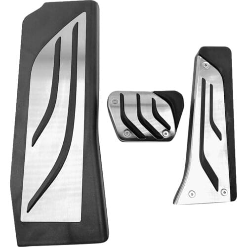 Non Slip Accelerator Gas Brake Pedal Foot Rest Pads for BMW 5 Series 2018-2020 Stainless Steel Pedal Cover Set