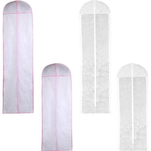 Non-woven Fabric Wedding Dress Gown Dustproof Cover Bridal Garment Storage Bag Long Clothes Protector Case