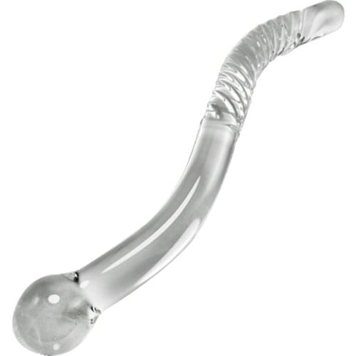 Sex Pyrex Glass Dildo Artificial Male Genital Penis Anal Butt Plug Adult Masturbator Sex Toys for Women 's Love