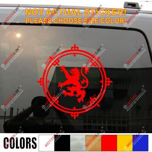 Scottish Lion Rampant Scotland Decal Sticker Car Vinyl round pick size