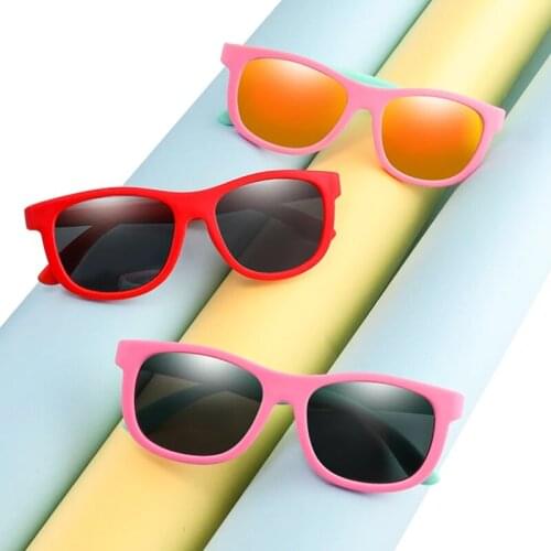 Polarized Sunglasses Kids Flexible Frame TR90 Boys Girls Sun Glasses Silicone Glasses Baby Gift UV400 Eyewear oculos de sol