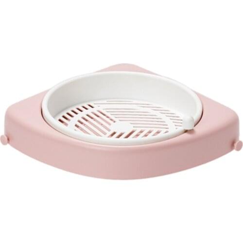 Bathroom 360 Degree Rotating Triangle Shelf Toilet Spinning Corner Organizer Holder Tray Kitchen Storage Rack