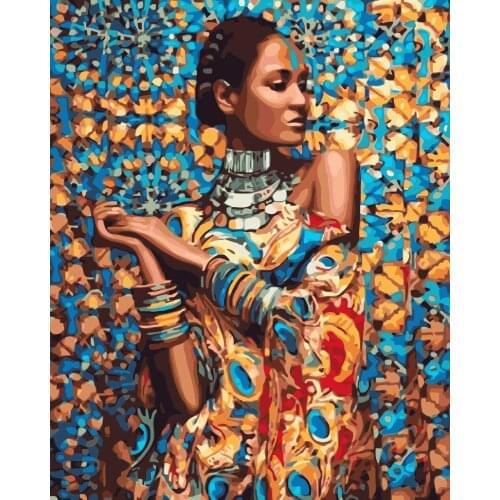 Cioioil-T1373 Stylish Africa Painting By Number Wall Art Picture Paint By Number Canvas Painting Artwork